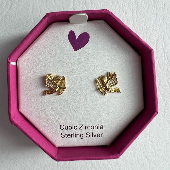 Rachel Zoe Jewelry - Rachel Zoe Cubic Zirconia Cupid Post Earrings